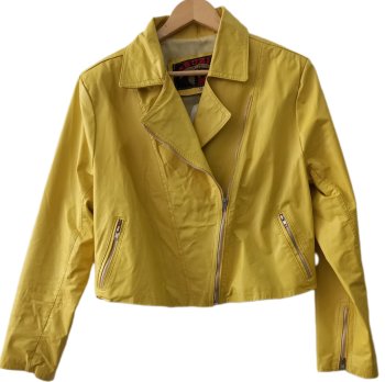 Jaqueta couro amarelo G