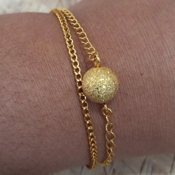 Pulseira esfera texturizada