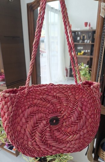 Bolsa de palha pink