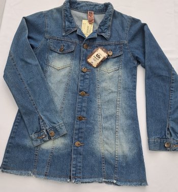 Jaqueta jeans alongada